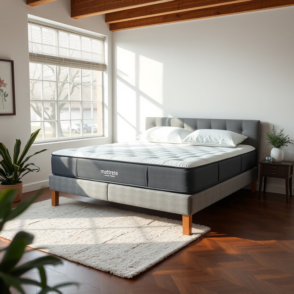 Image illustrating key features for side sleepers: pressure relief and spinal alignment in latex mattresses.