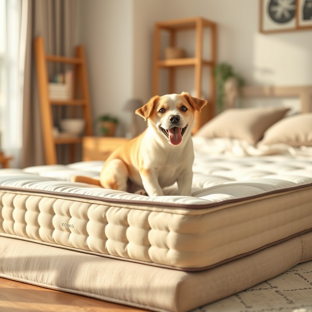Layers of protection for a cotton mattress to prevent pet accidents.