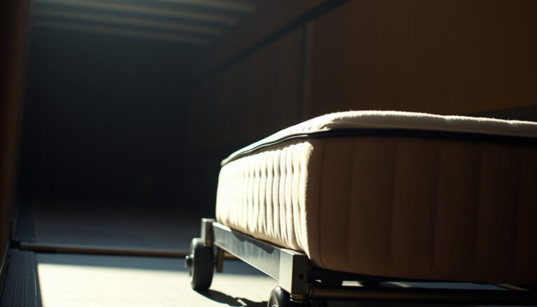 A wool mattress being covered to protect against dust mites during a move.