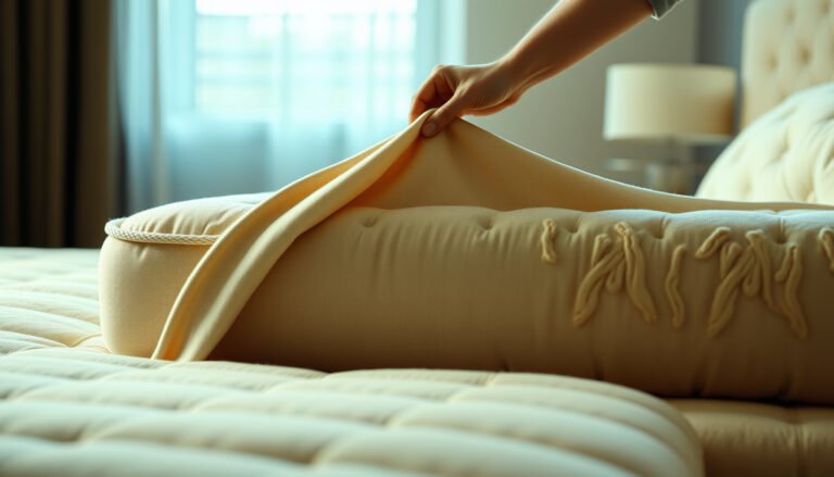 A wool mattress protected from dust mites in a humid climate with breathable covers.