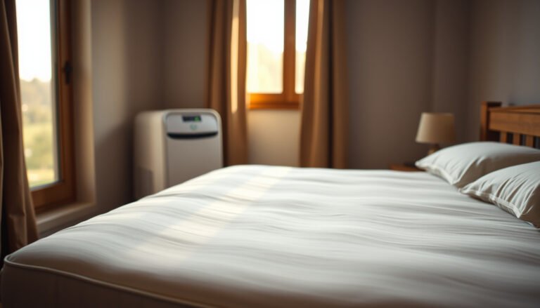 A wool mattress in a vacation home, demonstrating tips to protect it from mold growth.