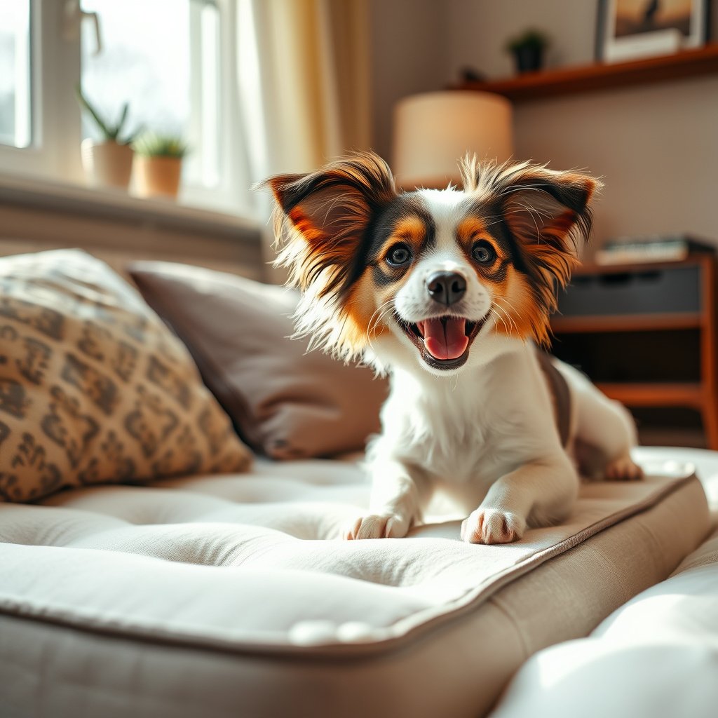 Preparing a latex mattress by removing loose pet hair before wrapping it for a move.