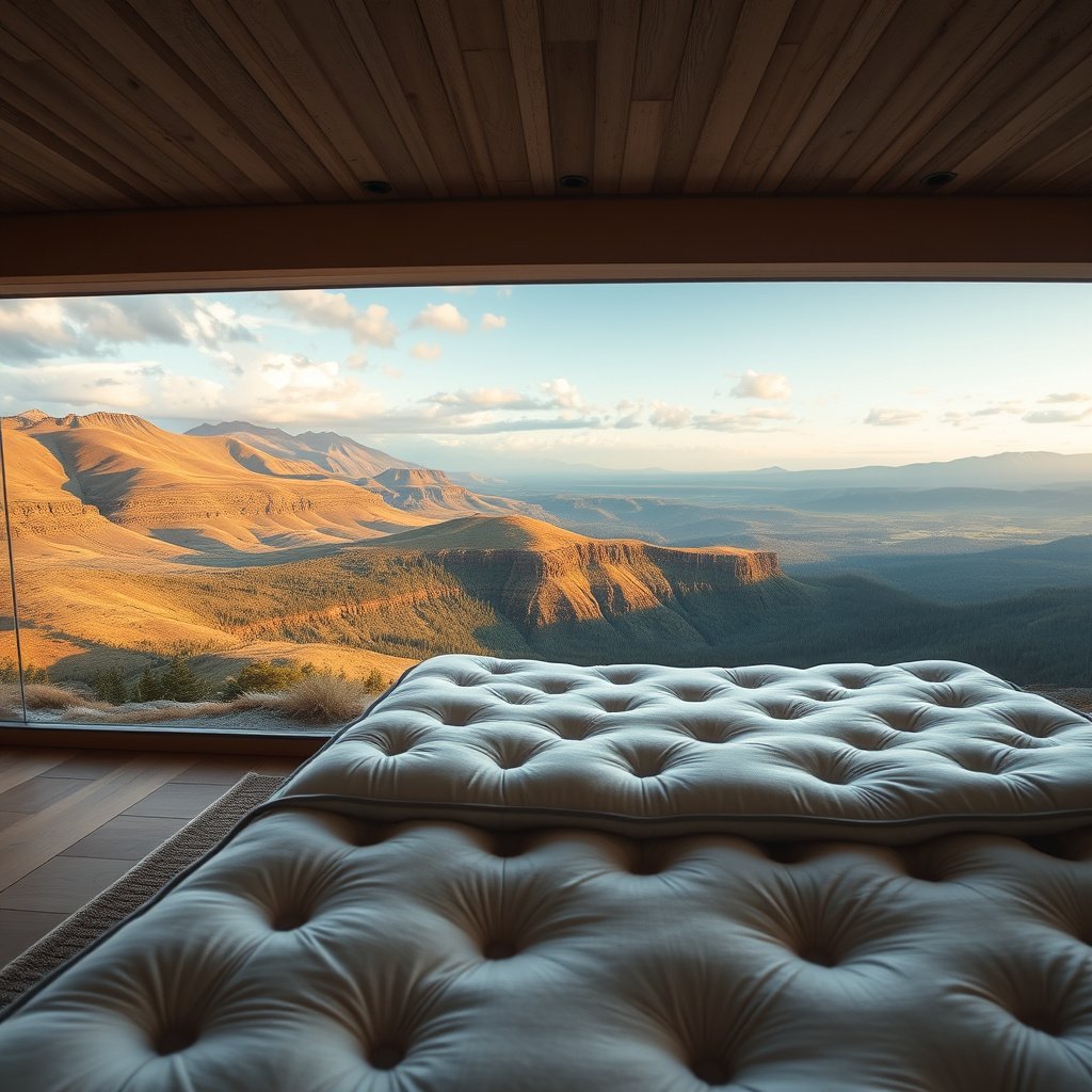 A wool mattress protected with a barrier to prevent bed bugs during travel.