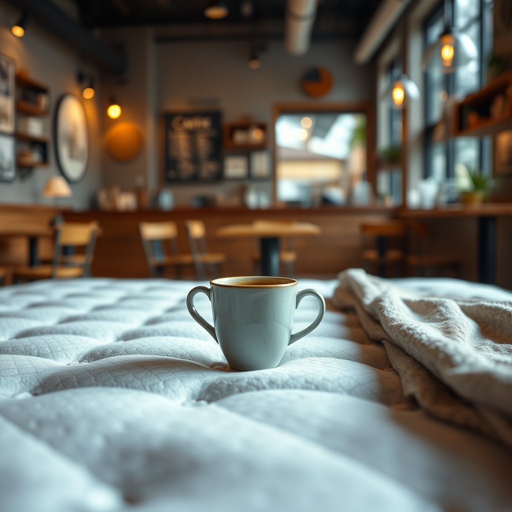 Preparing a hybrid mattress for cleaning to remove coffee odors and stains effectively.